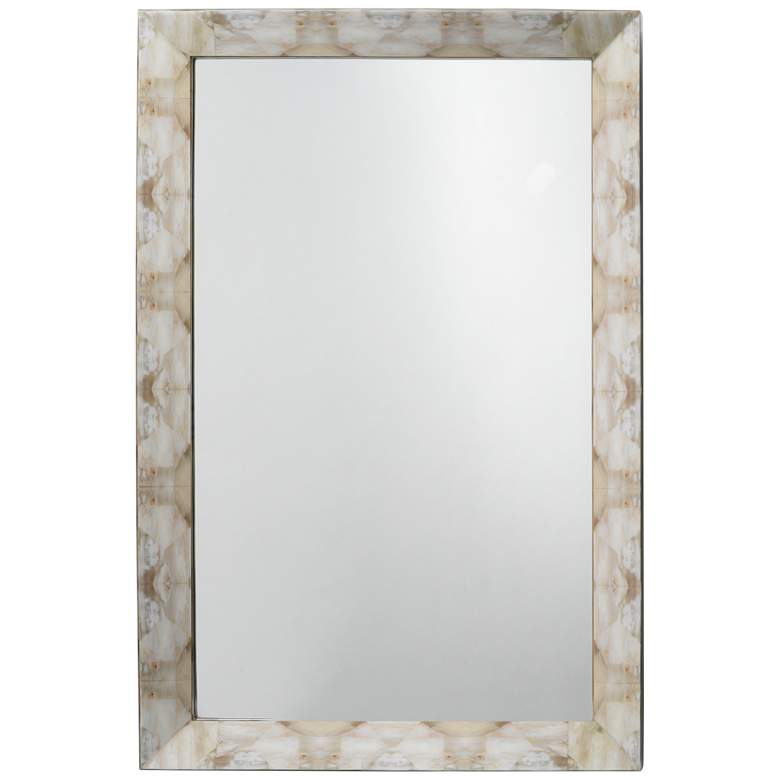 Image 1 Fragment Gray and Beige 24" x 36" Rectangular Wall Mirror
