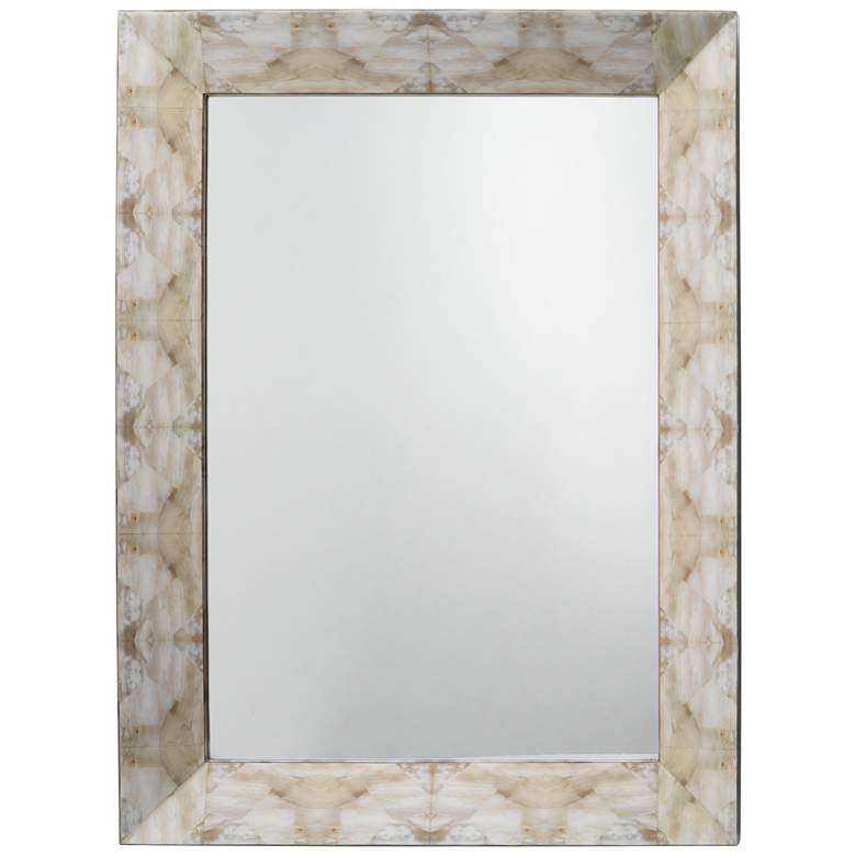 Image 1 Fragment Gray and Beige 36 inch x 48 inch Rectangular Wall Mirror