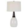 2_Fralin 30 1/2" White Ceramic and Black Iron Table Lamp