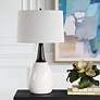 3_Fralin 30 1/2" White Ceramic and Black Iron Table Lamp more views