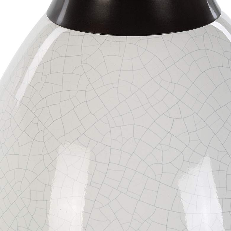 Image 7 Fralin 30 1/2" White Ceramic and Black Iron Table Lamp more views