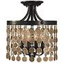 Framburg Naomi Collection 12" Wide Mica and Crystal Ceiling Light