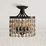 Framburg Naomi Collection 12" Wide Mica and Crystal Ceiling Light