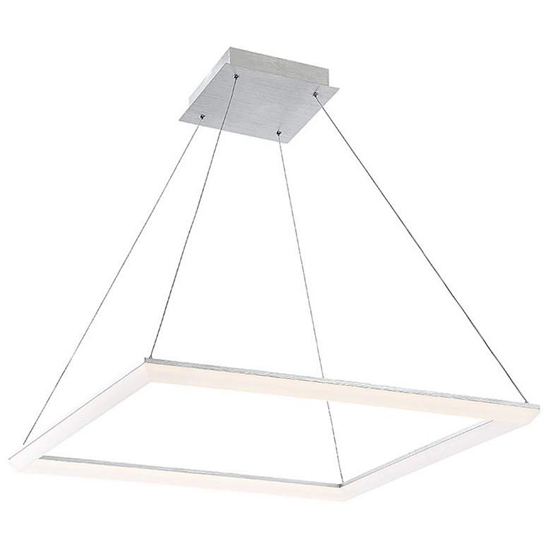 Image 1 Frame 1.26"H x 28"W 1-Light Pendant in Brushed Aluminum