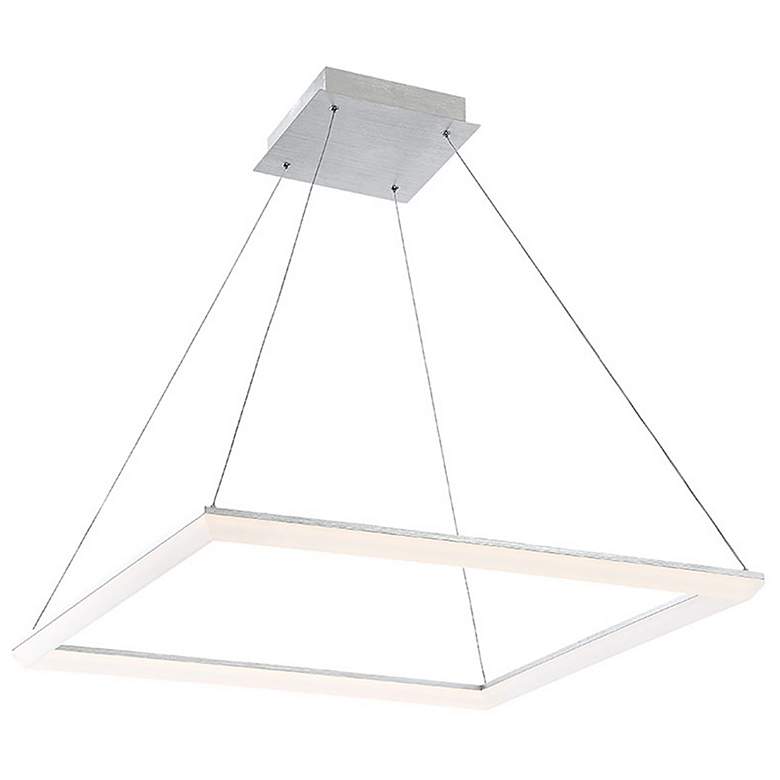 Image 1 Frame 1.26 inchH x 28 inchW 1-Light Pendant in Brushed Aluminum