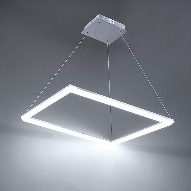 Image 2 Frame 1.26"H x 28"W 1-Light Pendant in Brushed Aluminum more views