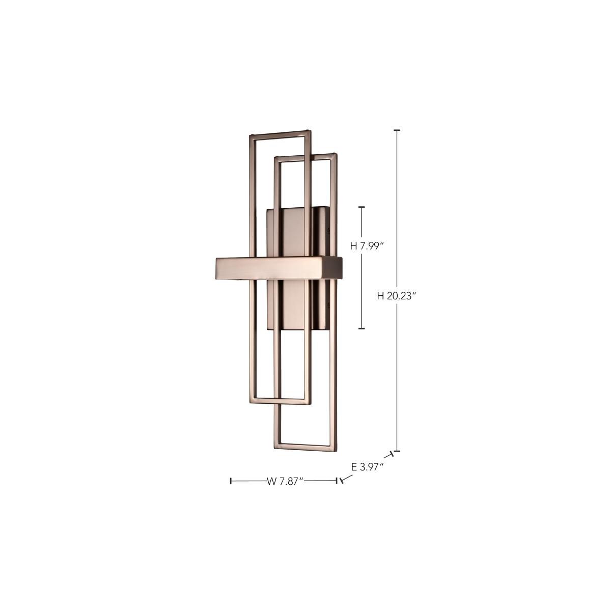 Frame; 1 Module Wall Sconce with Frosted Glass