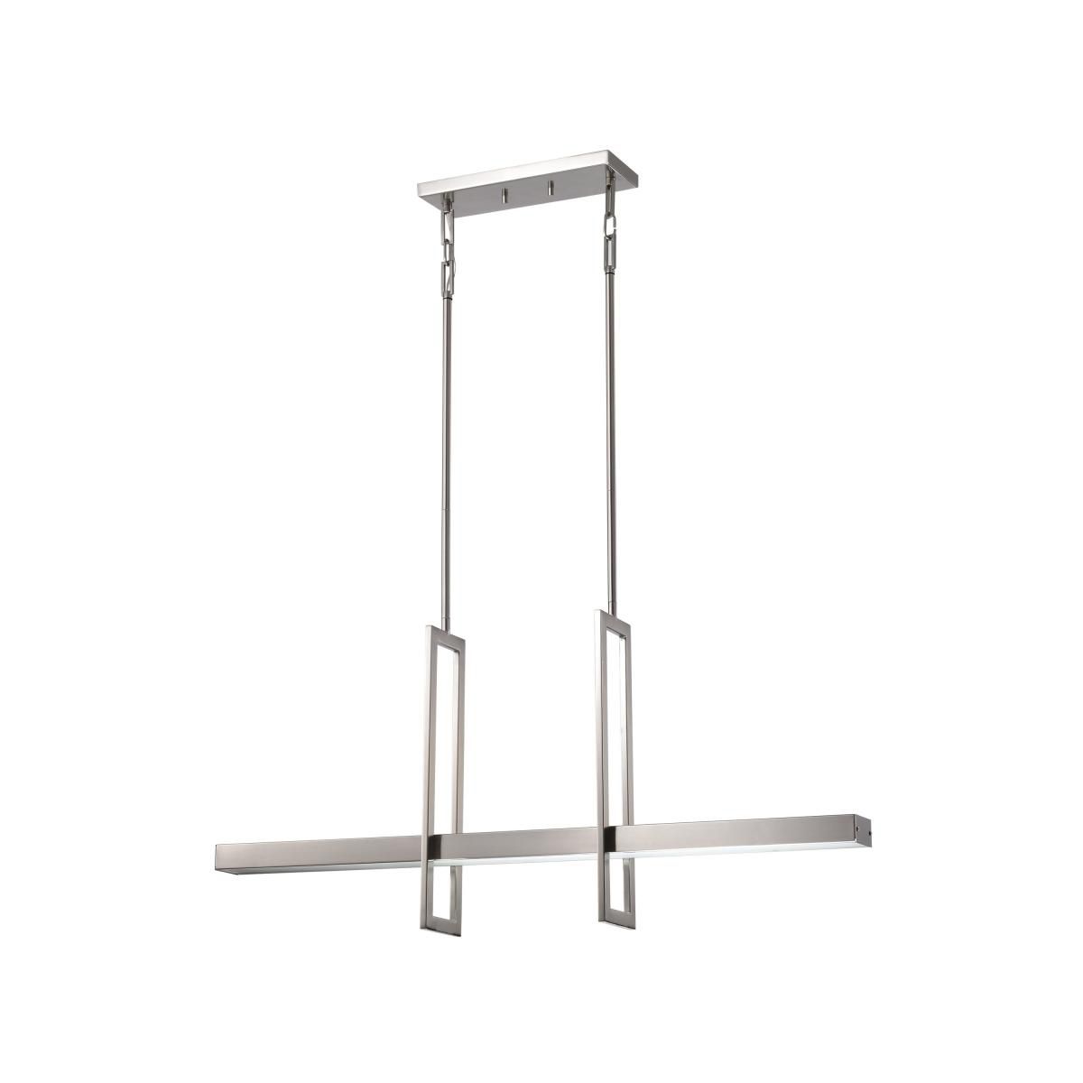 Image 4 Frame 36" Wide Brushed Nickel LED Pendant Light more views