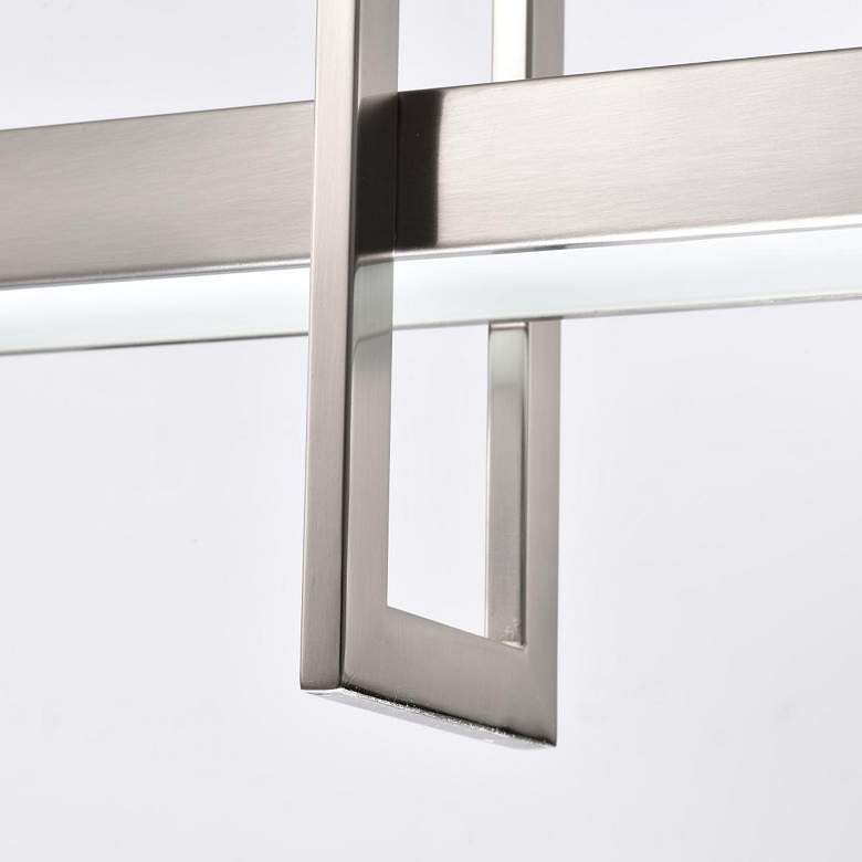 Image 7 Frame 36" Wide Brushed Nickel LED Pendant Light more views