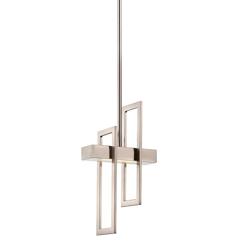 Image 1 Frame 5 3/4 inch Wide Brushed Nickel LED Mini Pendant Light