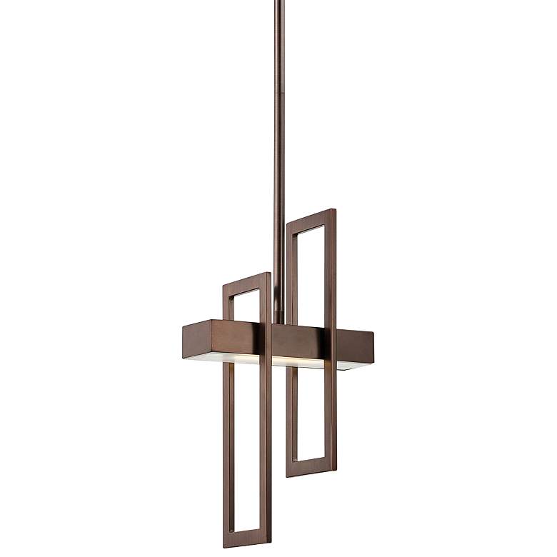 Image 2 Frame 5 3/4" Wide Hazel Bronze LED Mini Pendant Light