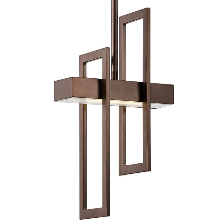 Image 3 Frame 5 3/4" Wide Hazel Bronze LED Mini Pendant Light more views