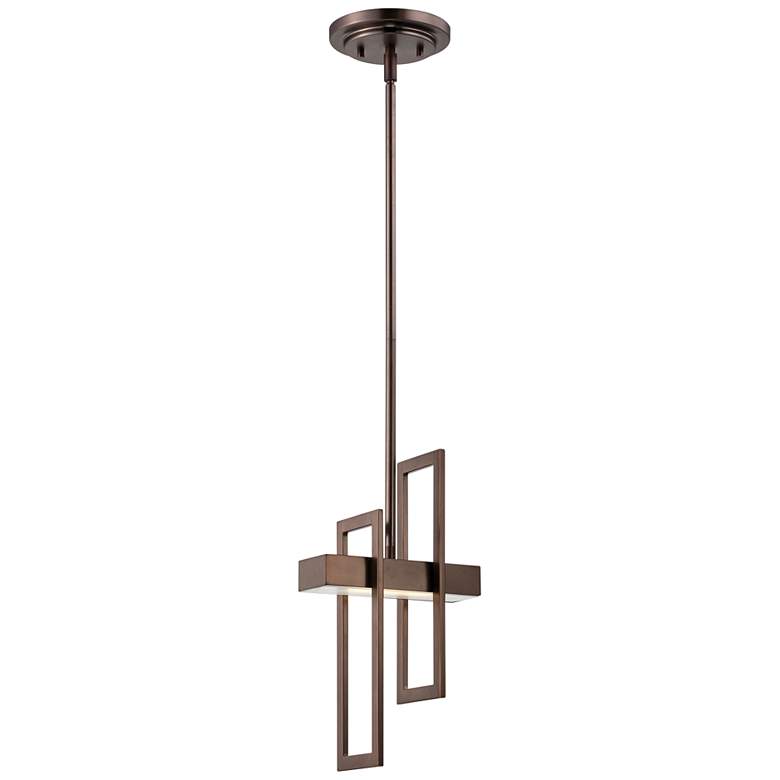 Image 5 Frame 5 3/4 inch Wide Hazel Bronze LED Mini Pendant Light more views