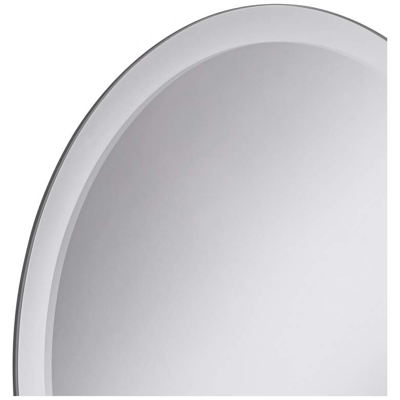 Frameless 24&quot; Round Beveled Wall Mirror more views