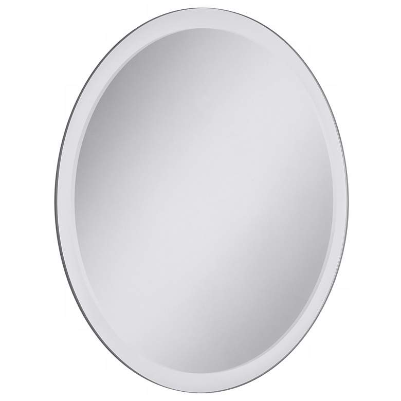 Image 4 Frameless 24" Round Beveled Wall Mirror more views
