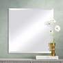 Frameless Beveled 30" Wide Square Wall Mirror