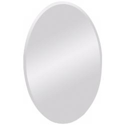 Frameless Beveled 35&quot; High Oval Wall Mirror