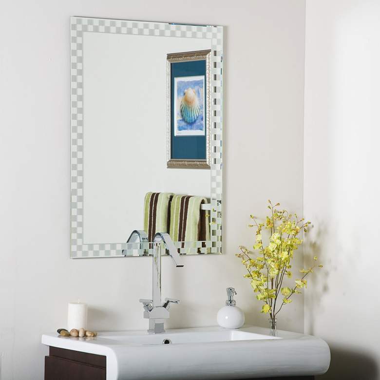Image 1 Frameless Checkmate 23 1/2" x 31 1/2" Wall Mirror