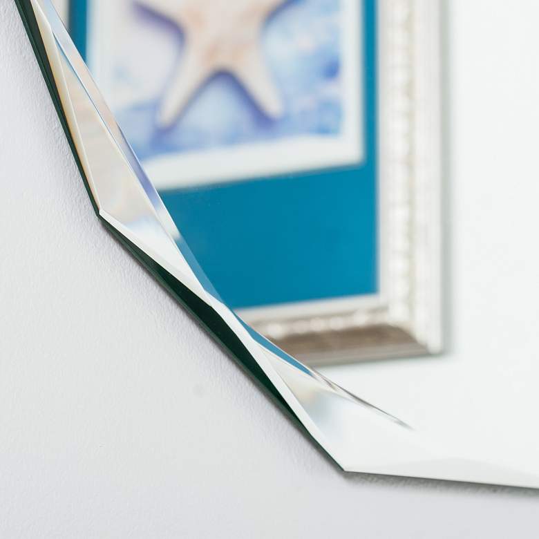 Image 3 Frameless Diamond 27 1/2" Round Wall Mirror more views