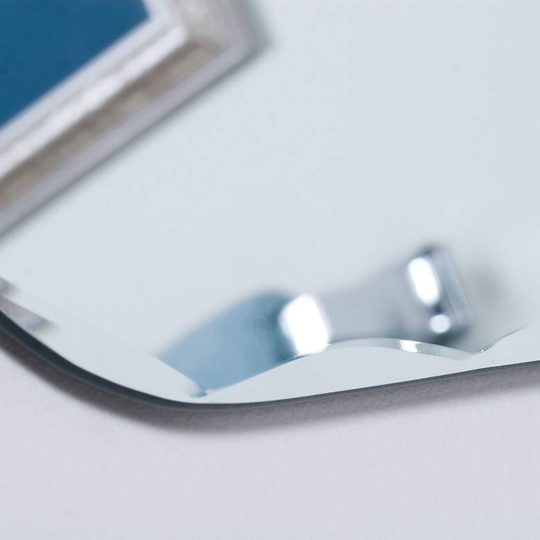 Image 4 Frameless Oval 23 1/2" x 31 1/2" Beveled Wall Mirror more views