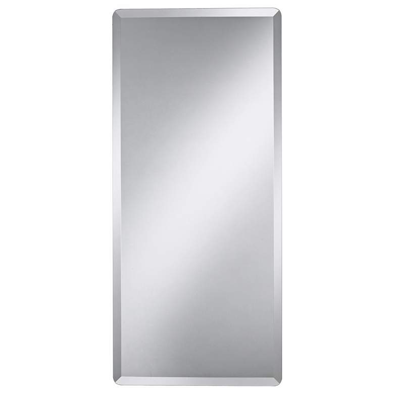 Image 2 Frameless Rectangular 18 inch x 40 inch Beveled Wall Mirror