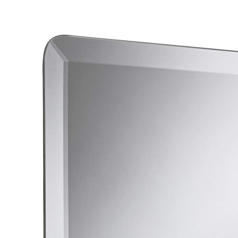 Image 3 Frameless Rectangular 18" x 40" Beveled Wall Mirror more views