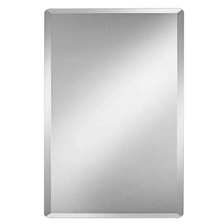 Image 2 Frameless Rectangular 20 inch x 30 inch Beveled Wall Mirror