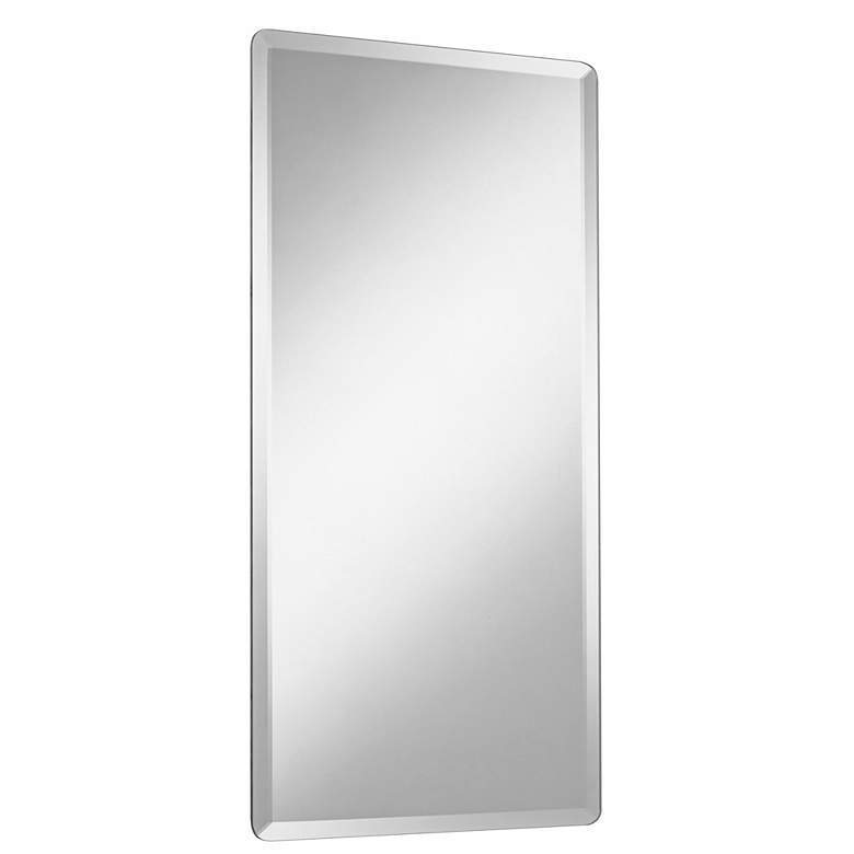 Image 4 Frameless Rectangular 20 inch x 30 inch Beveled Wall Mirror more views