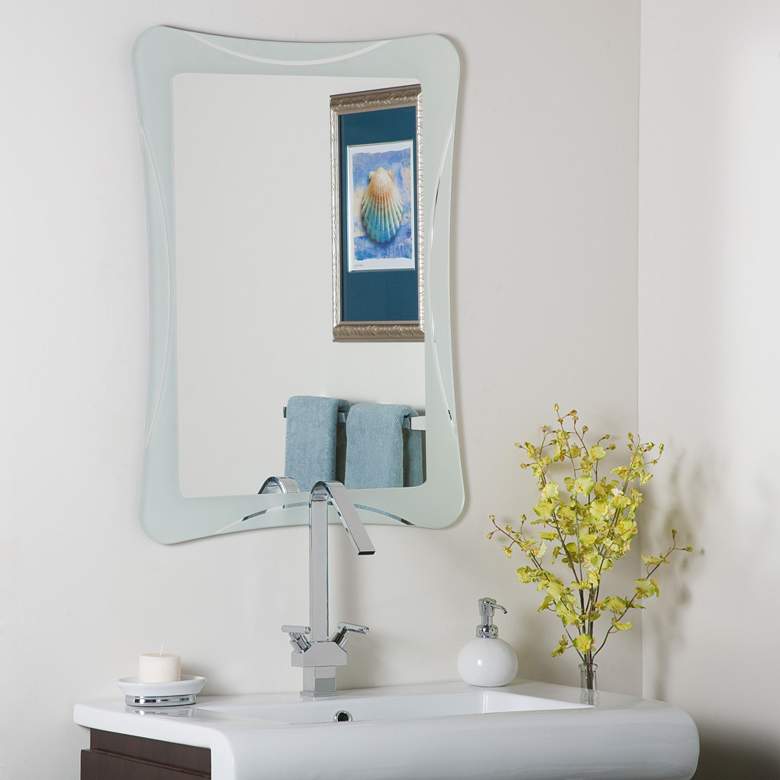 Image 1 Frameless Shapes 23 1/2 inch x 31 1/2 inch Novelty Wall Mirror