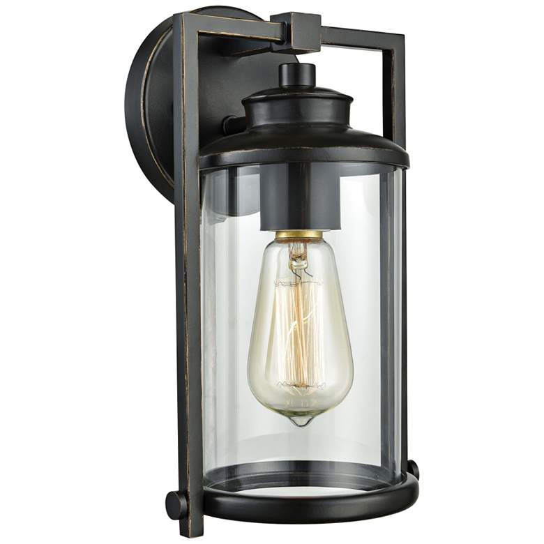 Image 1 Frampton 11" High Aged Bronze Outdoor Wall Light
