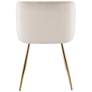 Fran Gold Metal and Cream Velvet Dining Chairs Set of 2