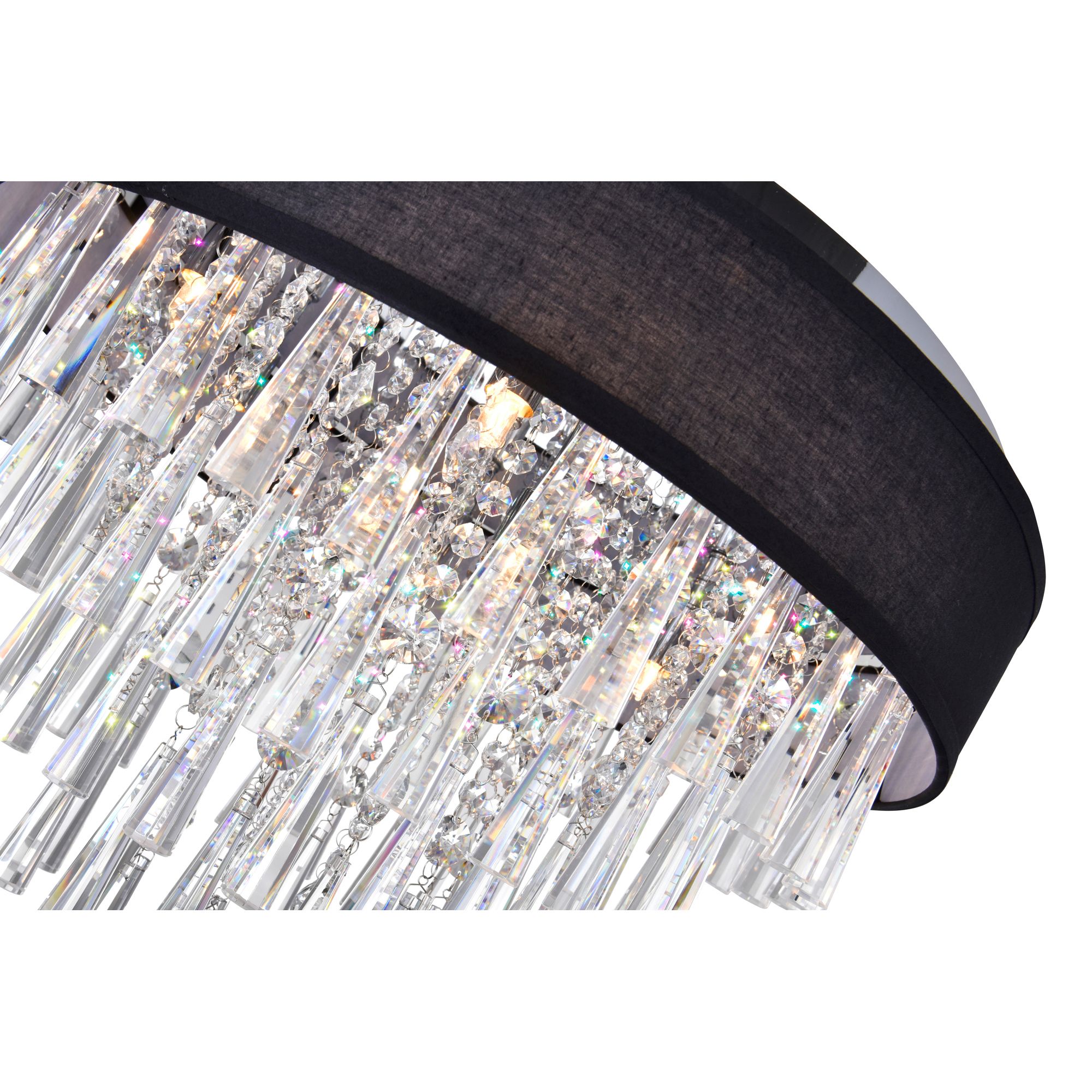 Image 3 Franca 22" Wide Black 8-Light Ceiling Light more views