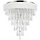 Franca 22" Wide Chrome and Off-White 8-Light Ceiling Light