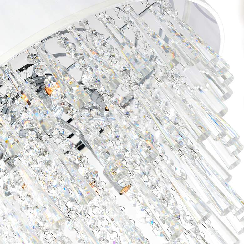 Image 3 Franca 22" Wide Chrome and Off-White 8-Light Ceiling Light more views