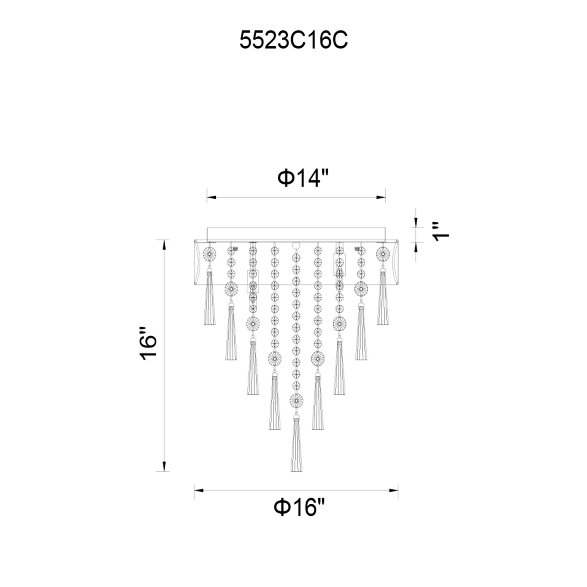 Image 6 Franca 4 Light 16in Chrome Flush Mount with Off White Shade more views