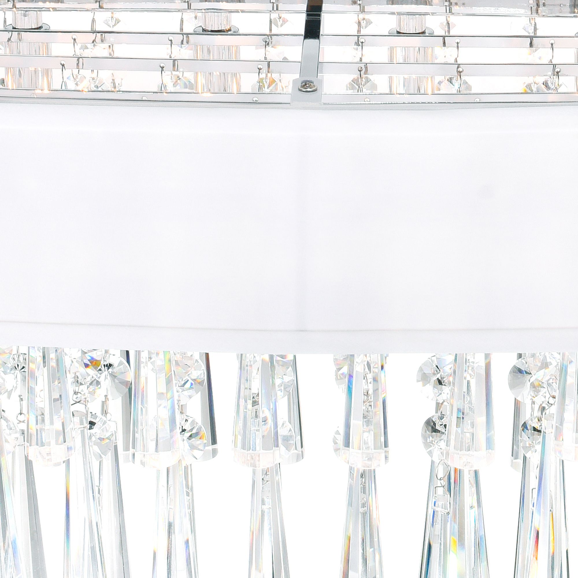 Image 2 Franca 4 Light Drum Shade Flush Mount With Chrome Finish more views