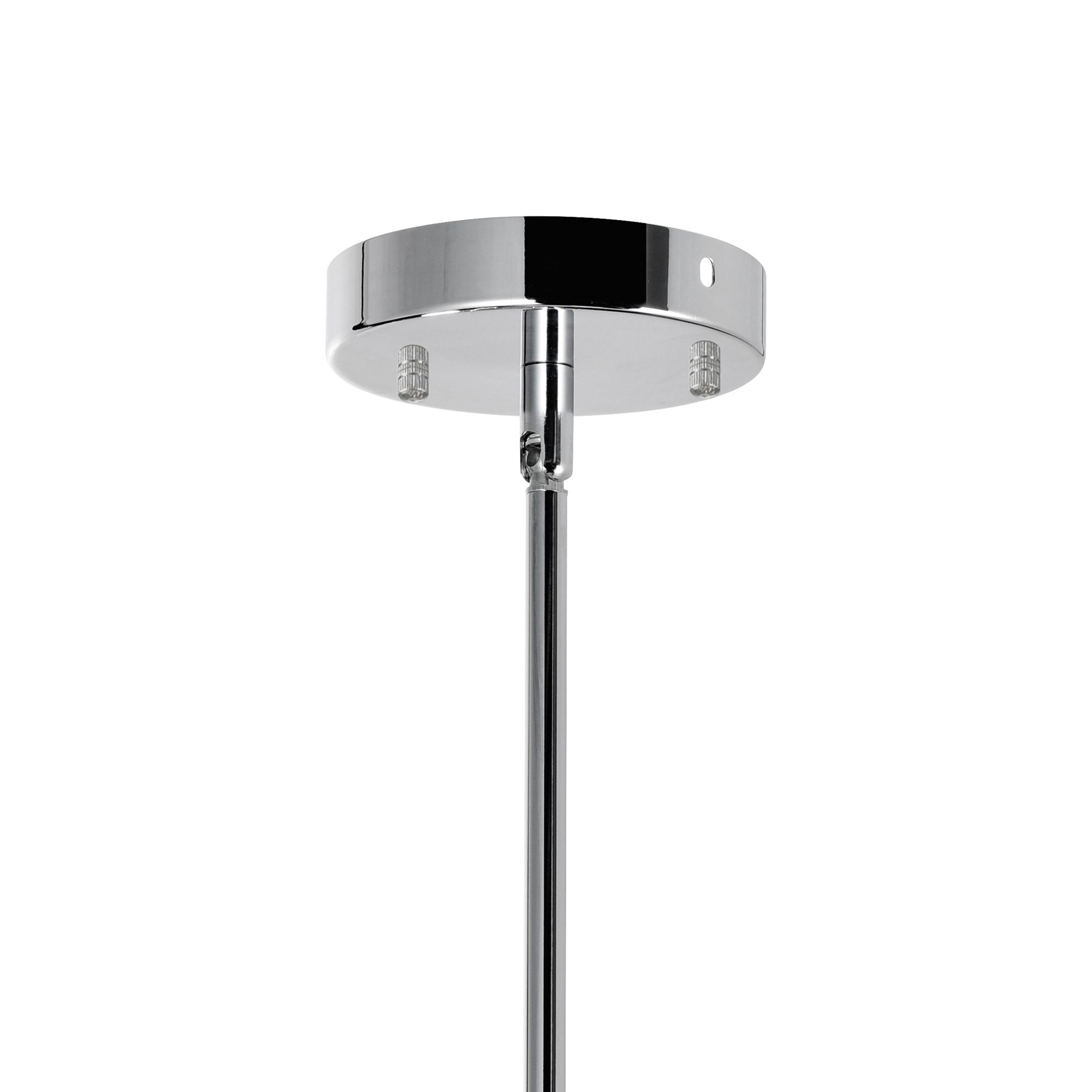 Image 5 Franca 8 Light 22in Chrome Chandelier with Off White Shade more views