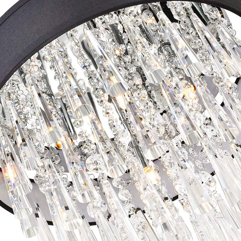 Image 4 Franca 8 Light Drum Shade Chandelier With Chrome Finish more views