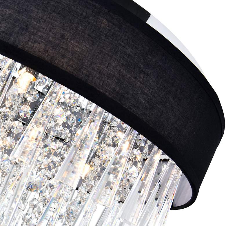 Image 5 Franca 8 Light Drum Shade Chandelier With Chrome Finish more views