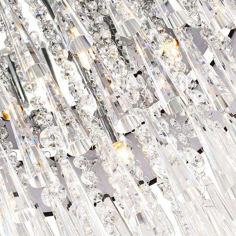 Image 7 Franca 8 Light Drum Shade Chandelier With Chrome Finish more views