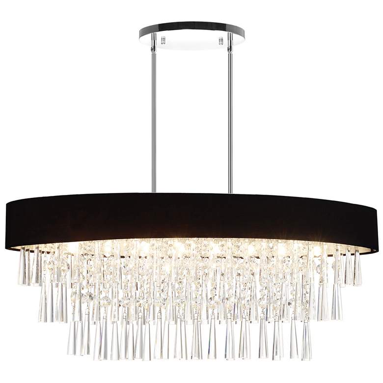 Image 1 Franca 8 Light Drum Shade Chandelier With Chrome Finish