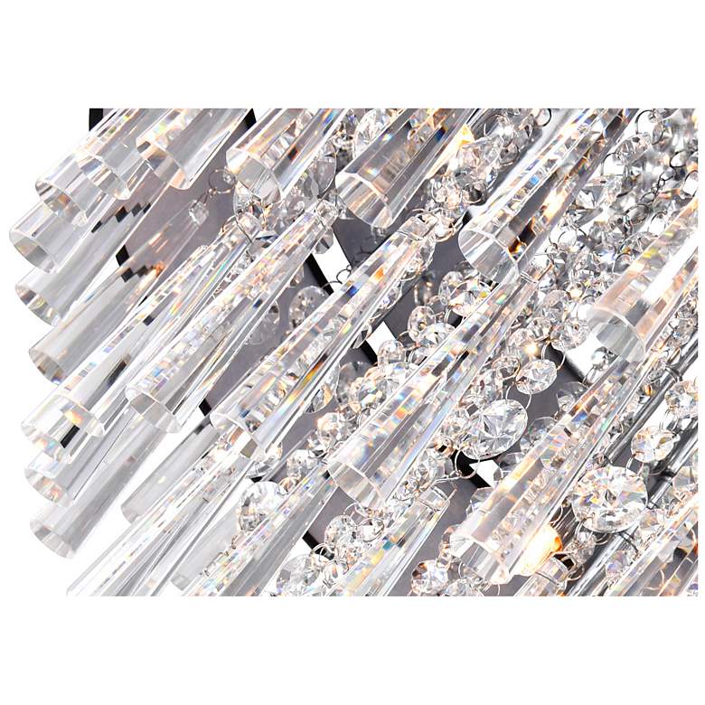Image 2 Franca 8 Light Drum Shade Flush Mount With Chrome Finish more views