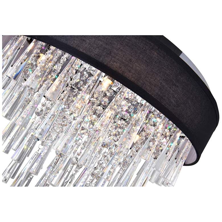 Image 3 Franca 8 Light Drum Shade Flush Mount With Chrome Finish more views