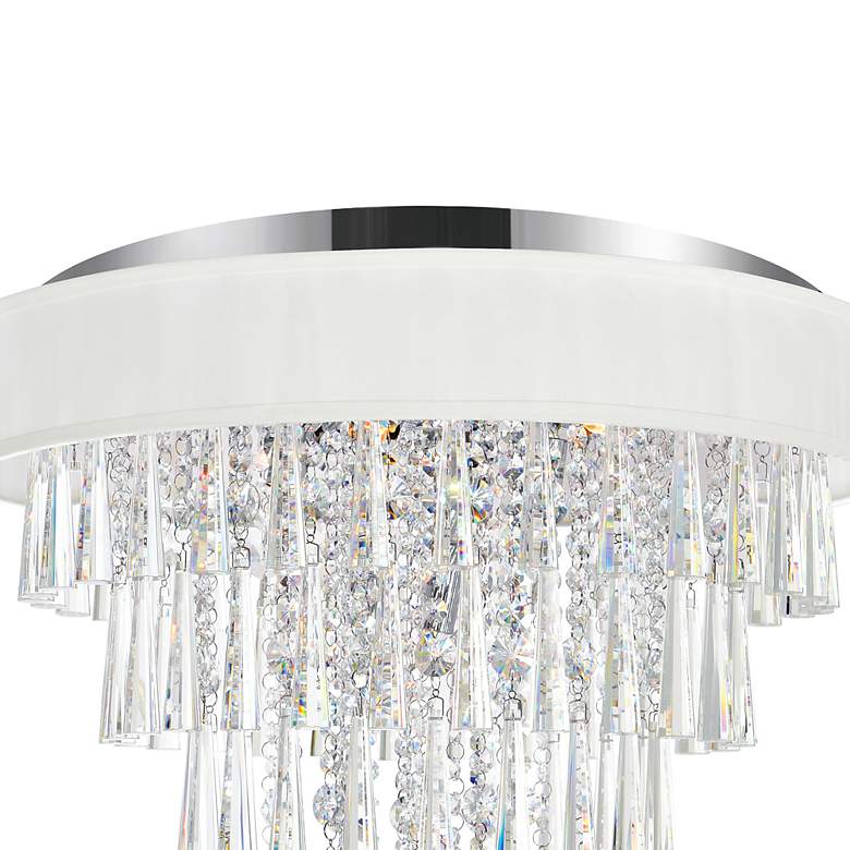 Image 4 Franca 8 Light Drum Shade Flush Mount With Chrome Finish more views