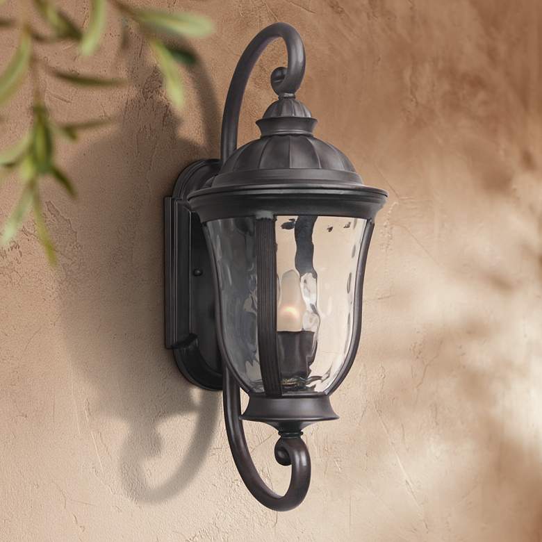 Image 1 Frances 19 1/4"H Oil Bronze Outdoor Wall Light
