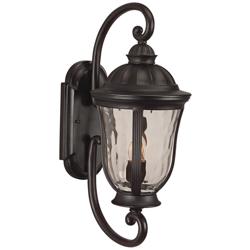 Frances 22 3/4&quot; High Oiled Bronze Outdoor Wall Light