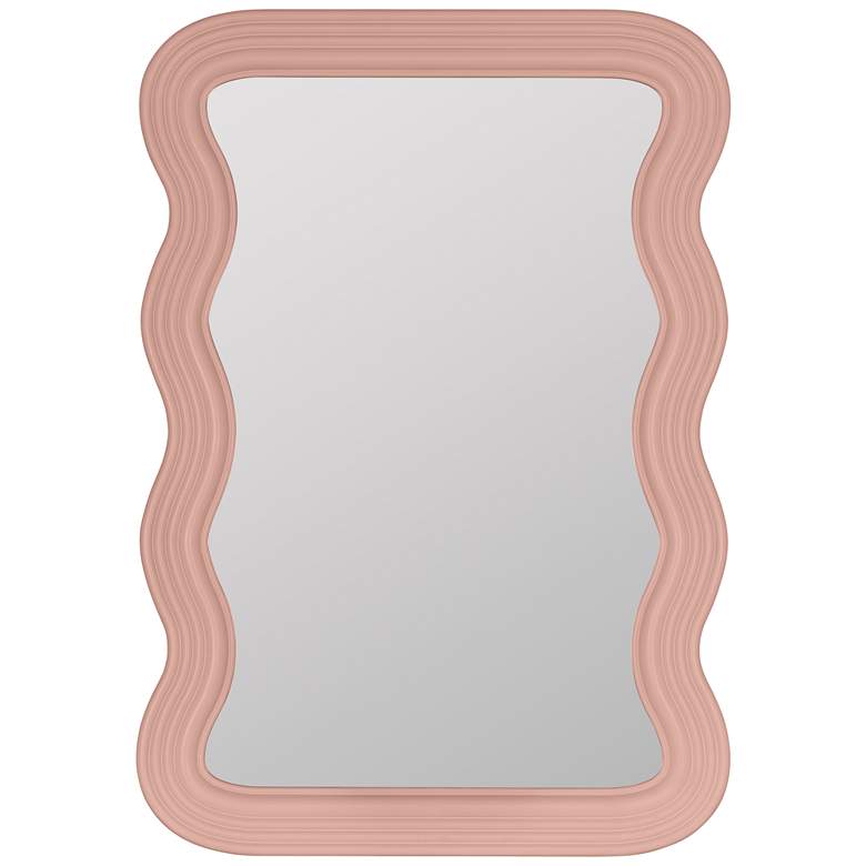 Image 1 Frances Bubblegum 28" x 40" Wavy Rectangular Wall Mirror