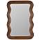 Frances Walnut 28" x 40" Wavy Rectangular Wall Mirror