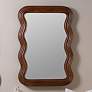1_Frances Walnut 28" x 40" Wavy Rectangular Wall Mirror