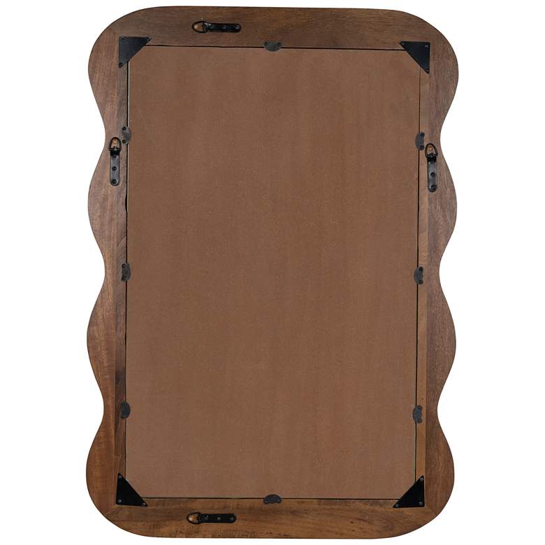Image 6 Frances Walnut Finish 40" x 28" Mango Wood Rectangle Wall Mirror more views